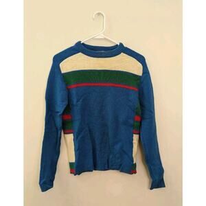 Vintage 70’s White Stag Vintage Mens Sweater Blue Size M Stripe Crew Neck